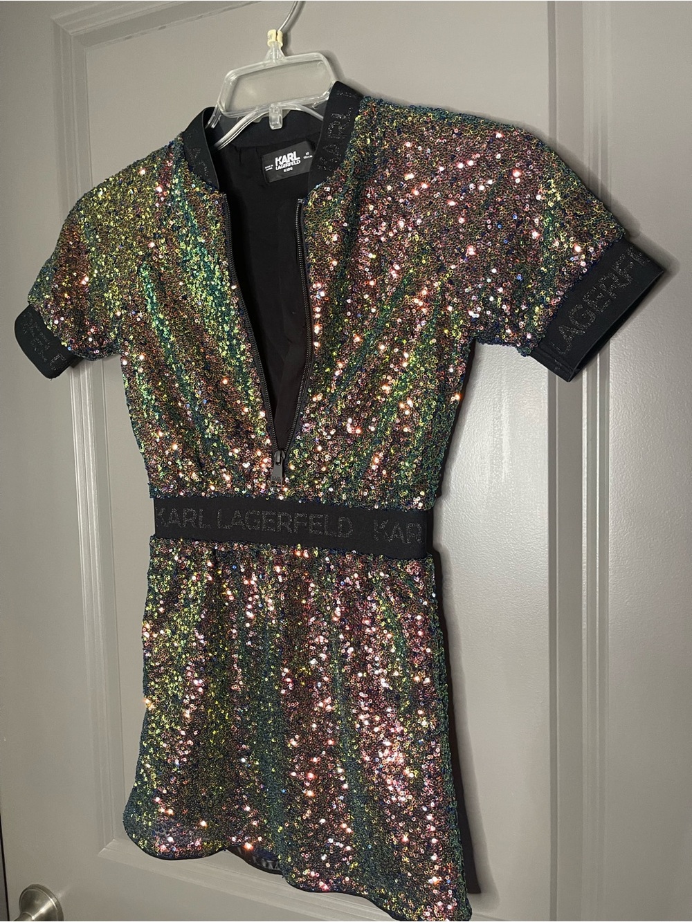 Karl Lagerfeld Multicolor Sequin dress kids girls 10